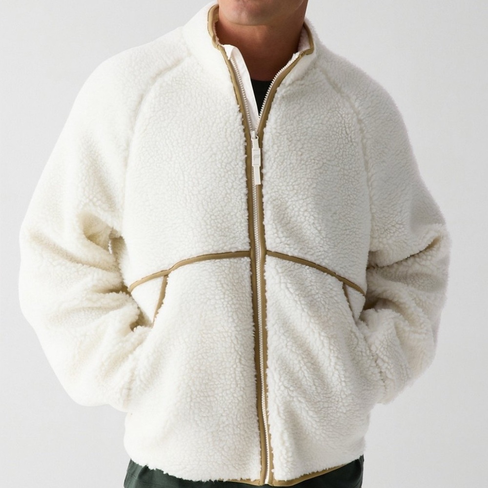 The Summit High Pile Fleece Jacket in Bone, NWT